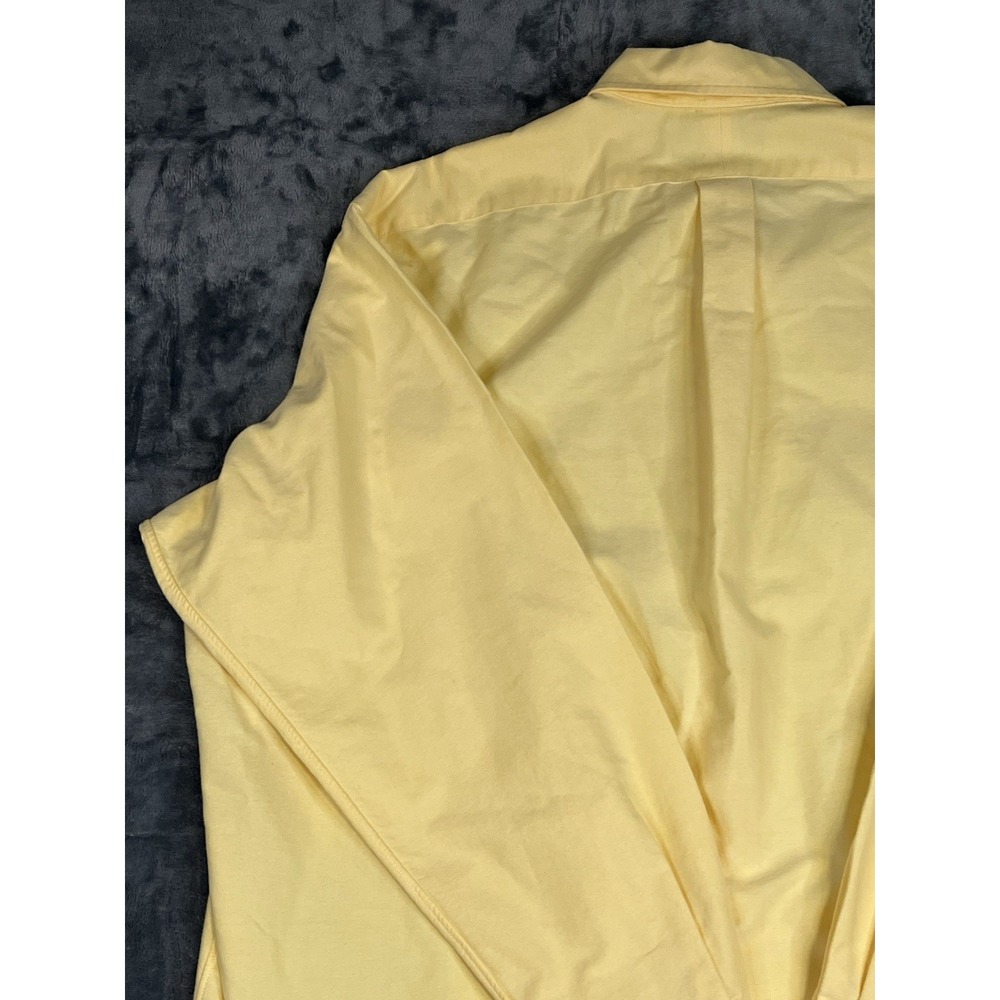 Ralph Lauren Blake XL Yellow Solid Cotton Long Sleeve Button-Down Preppy Shirt - Picture 12 of 16